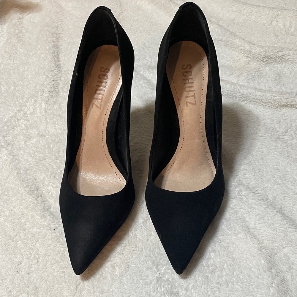 SCHUTZ Classic Black Pointed Heels